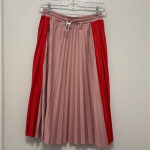 Moncler Pink & Red Golf Midi Skirt